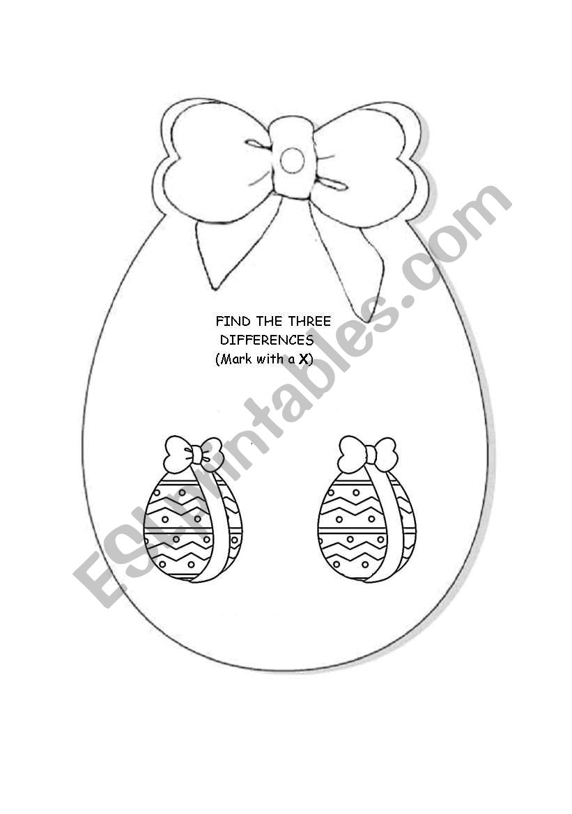 Find the differences worksheet
