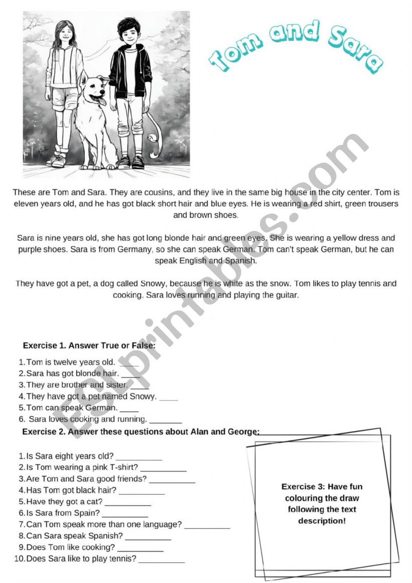 Reading for kids worksheet