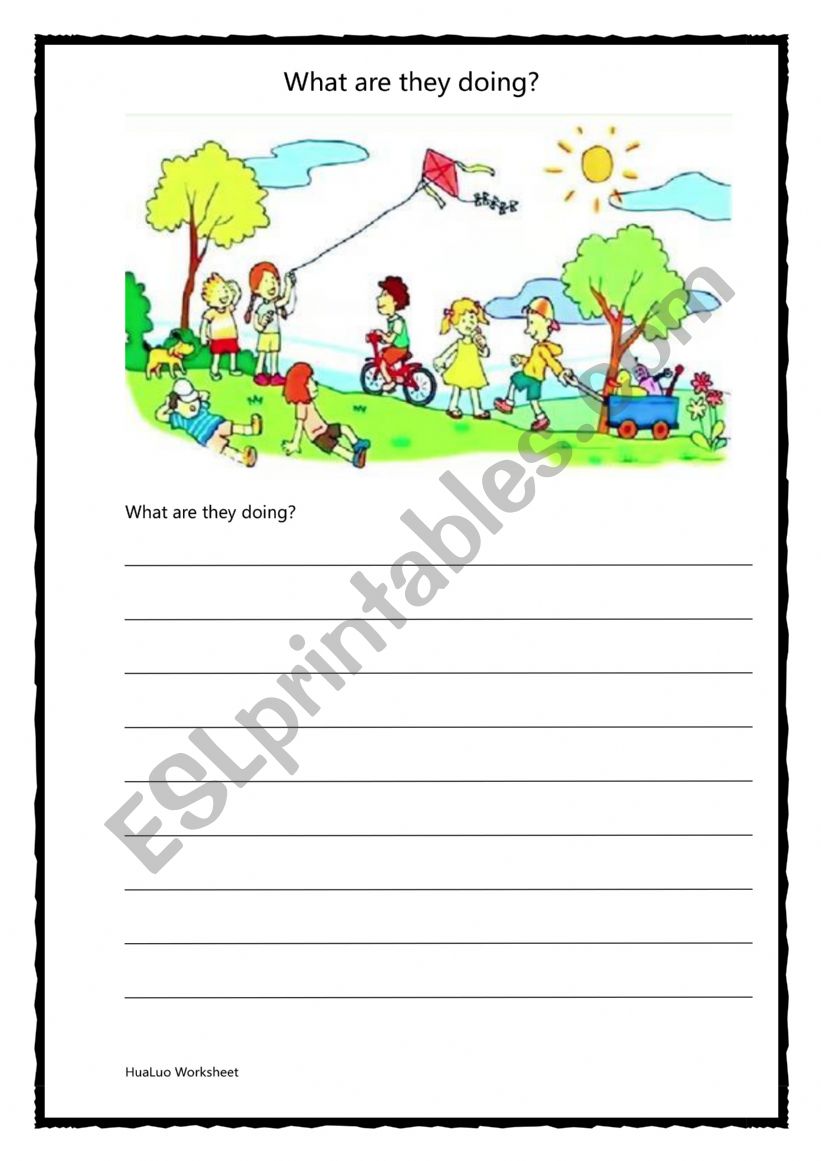 What are they doning? worksheet