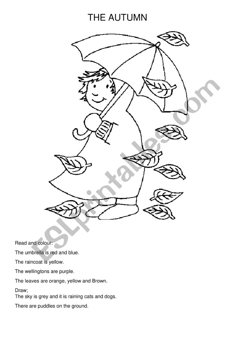 THE AUTUMN worksheet