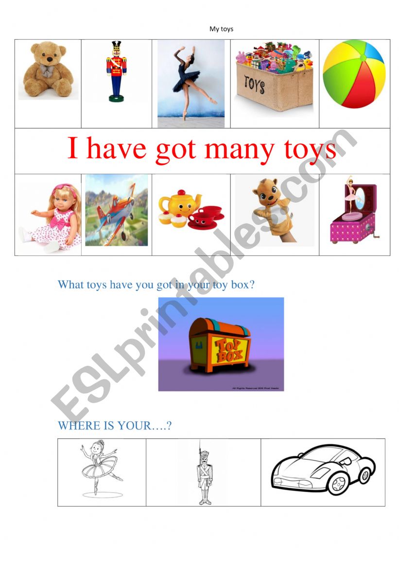 My toys worksheet