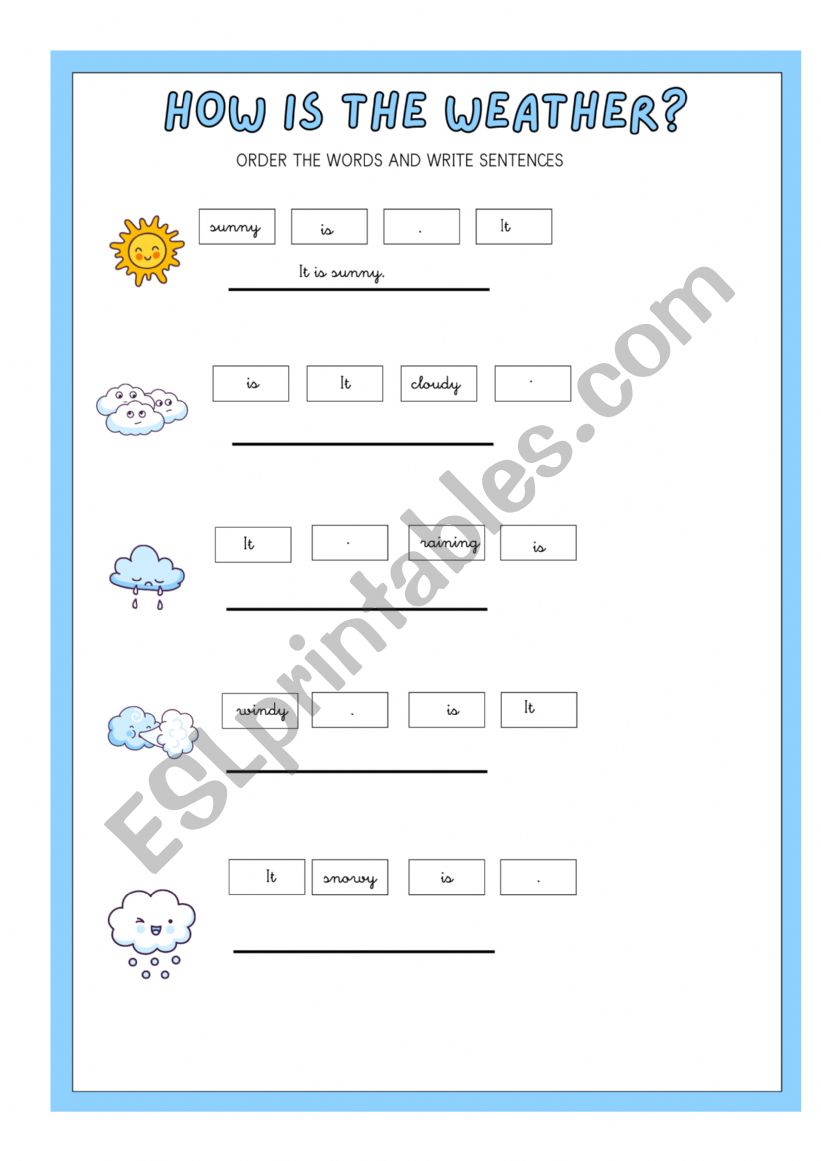 How is the weather? worksheet