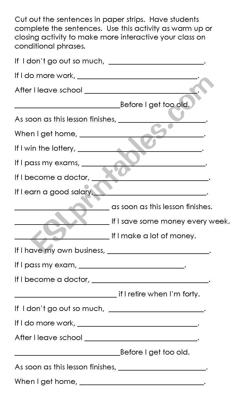 speaking activity worksheet