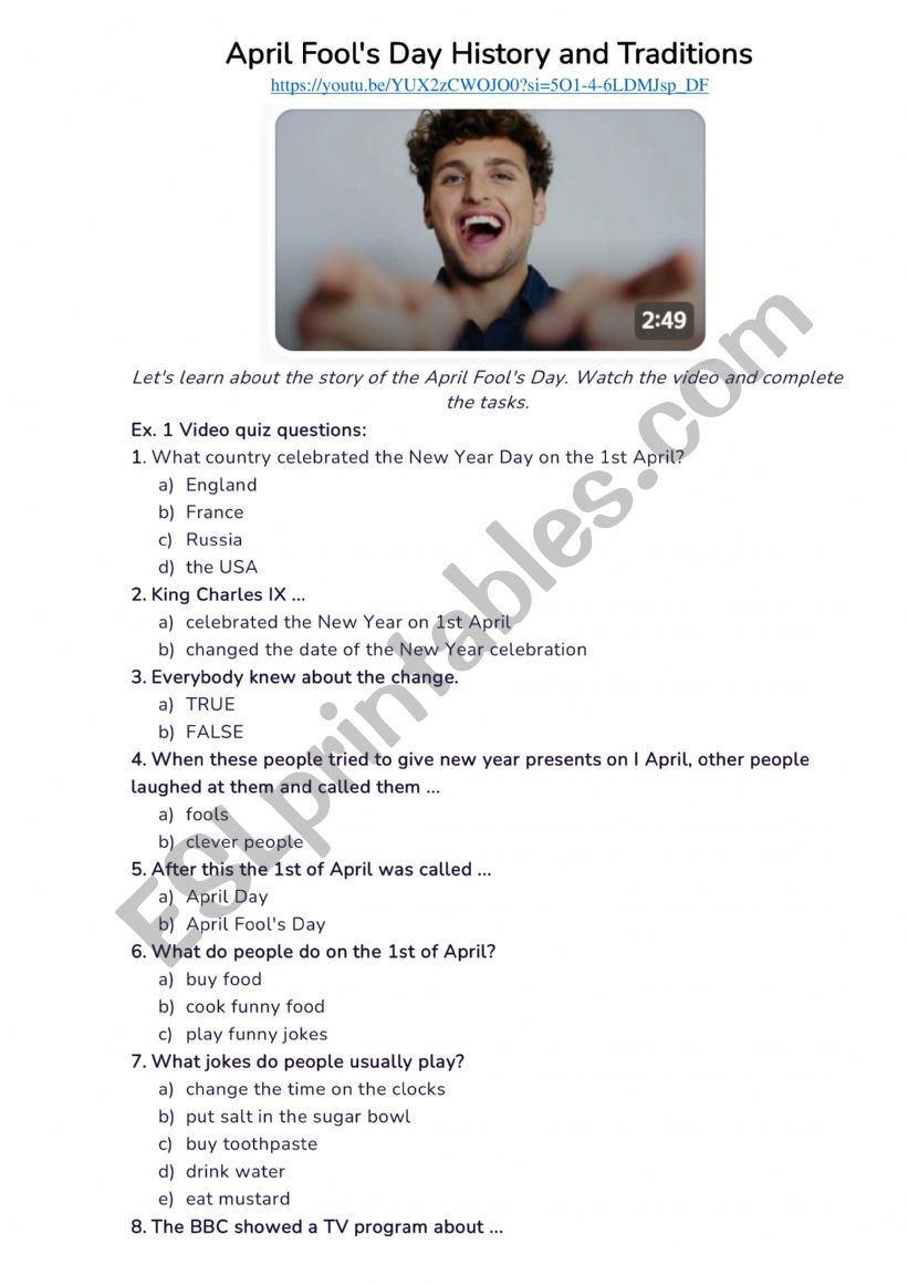 April Fool�s Day History and Traditions