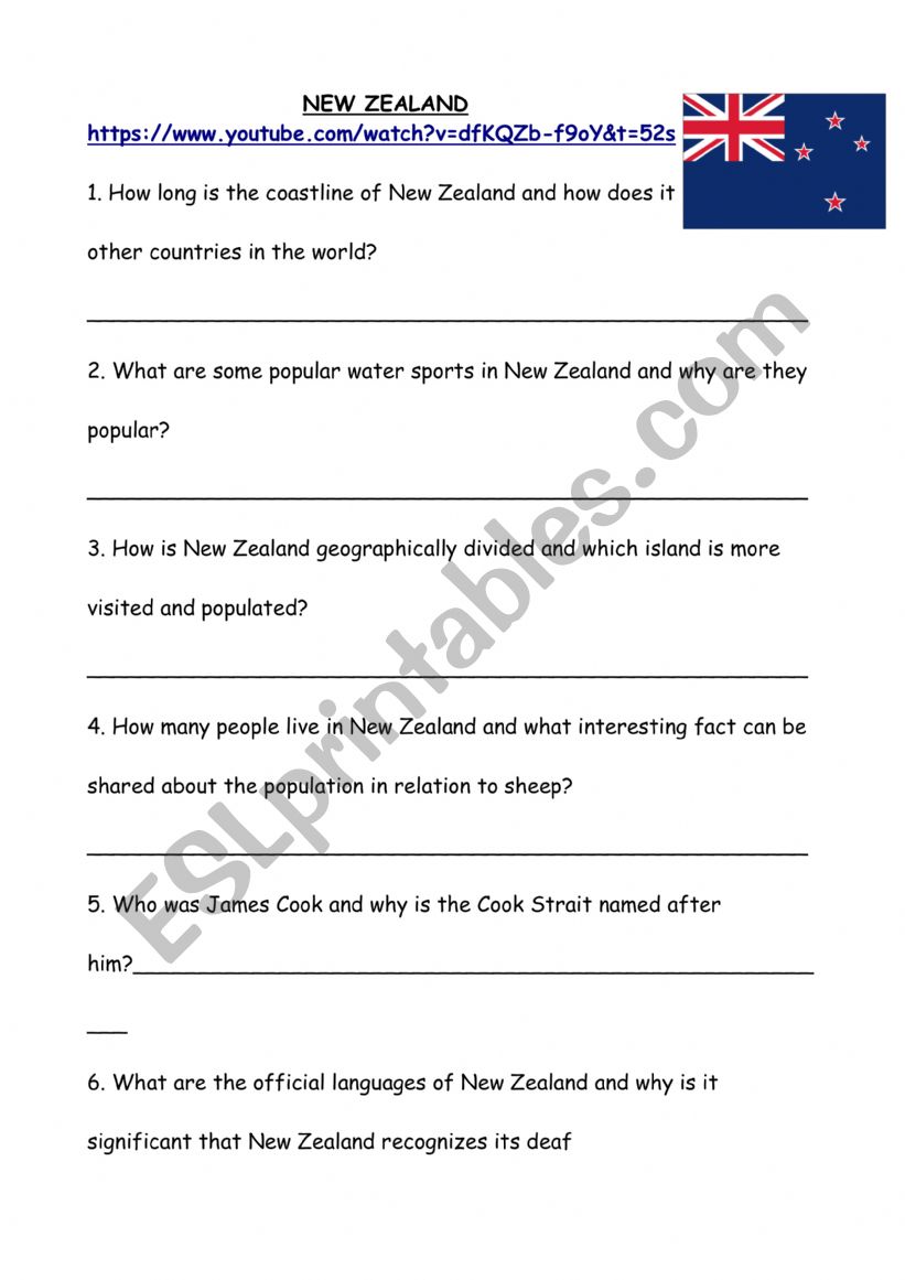 New Zealand fun facts video (with answers)