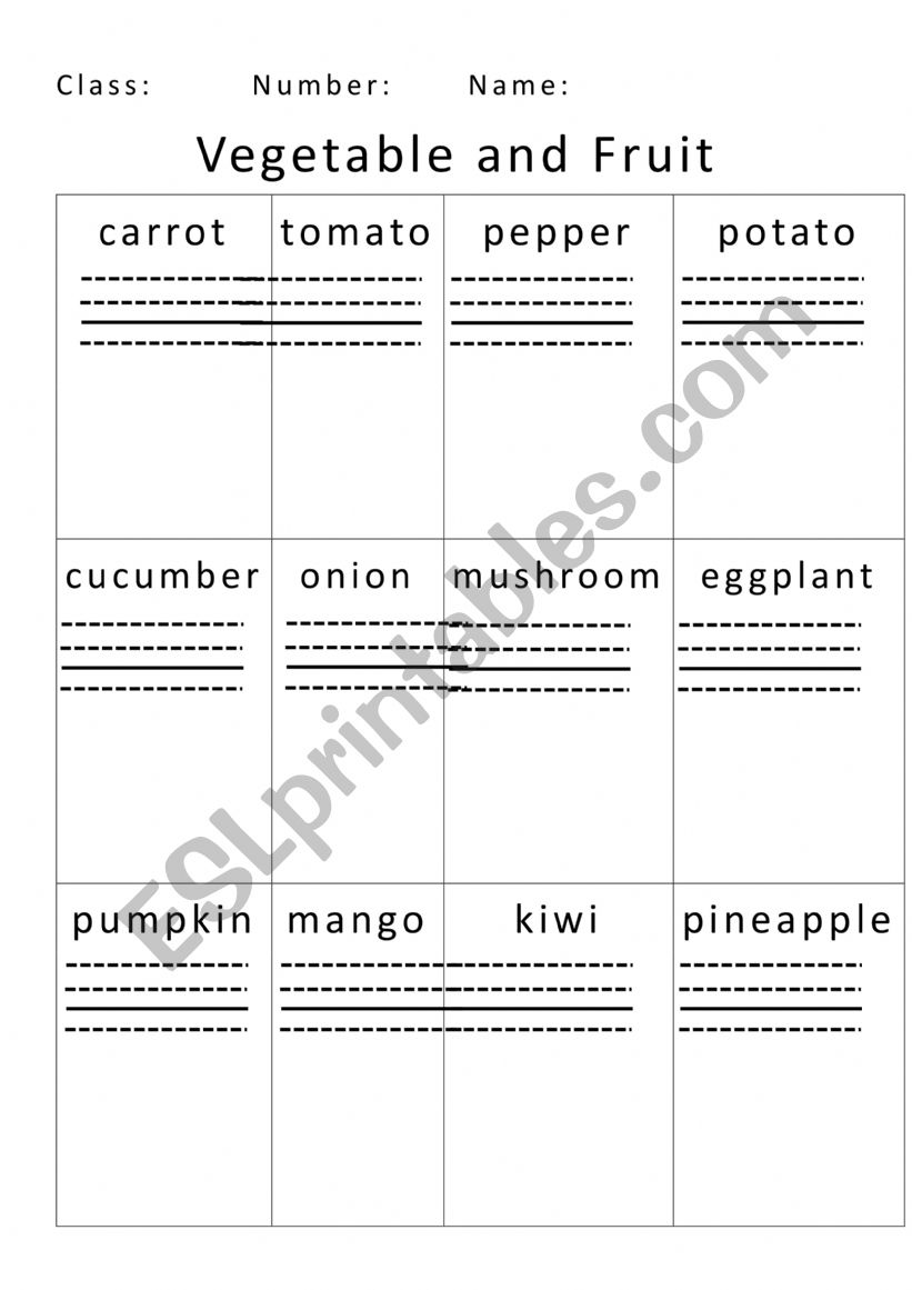 Food for Thought worksheet