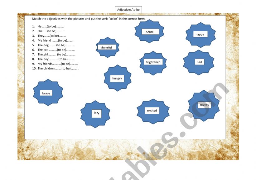 Personality adjectives worksheet