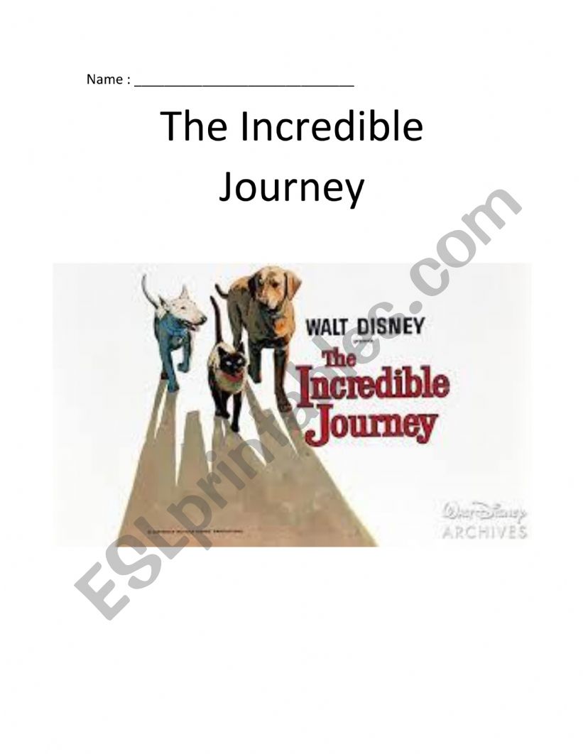 The Incredible Journey activity