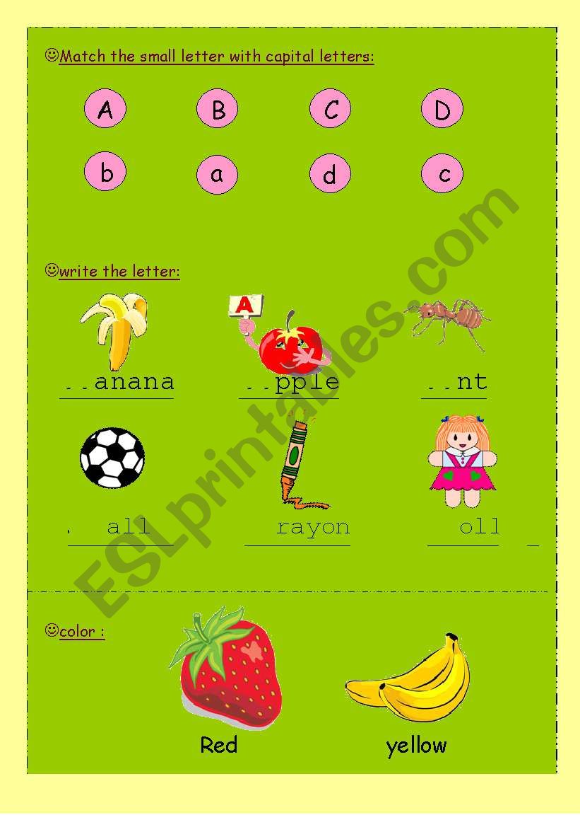 alphabet worksheet