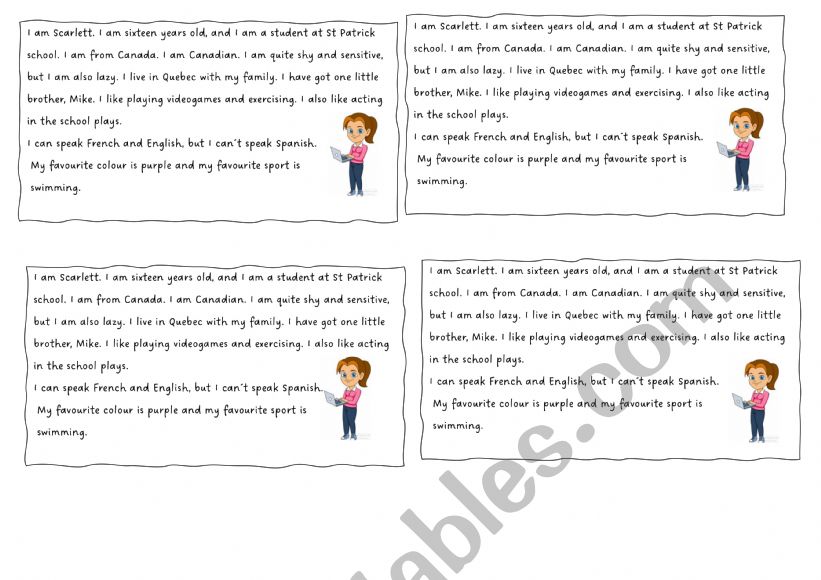 READING COMPREHENSION worksheet