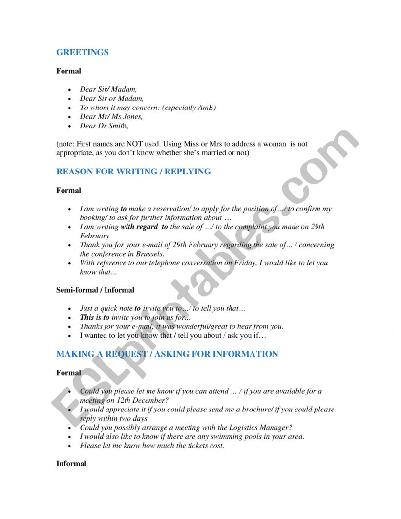 English  worksheet