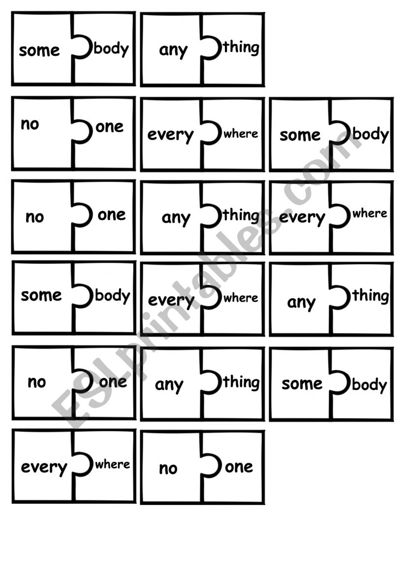 indefinite pronouns puzzle worksheet
