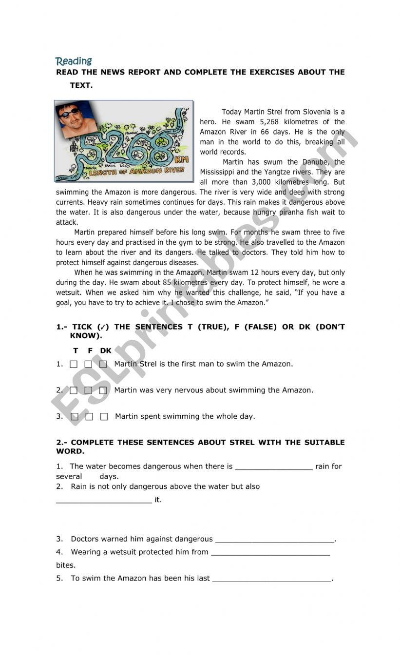 sportman worksheet