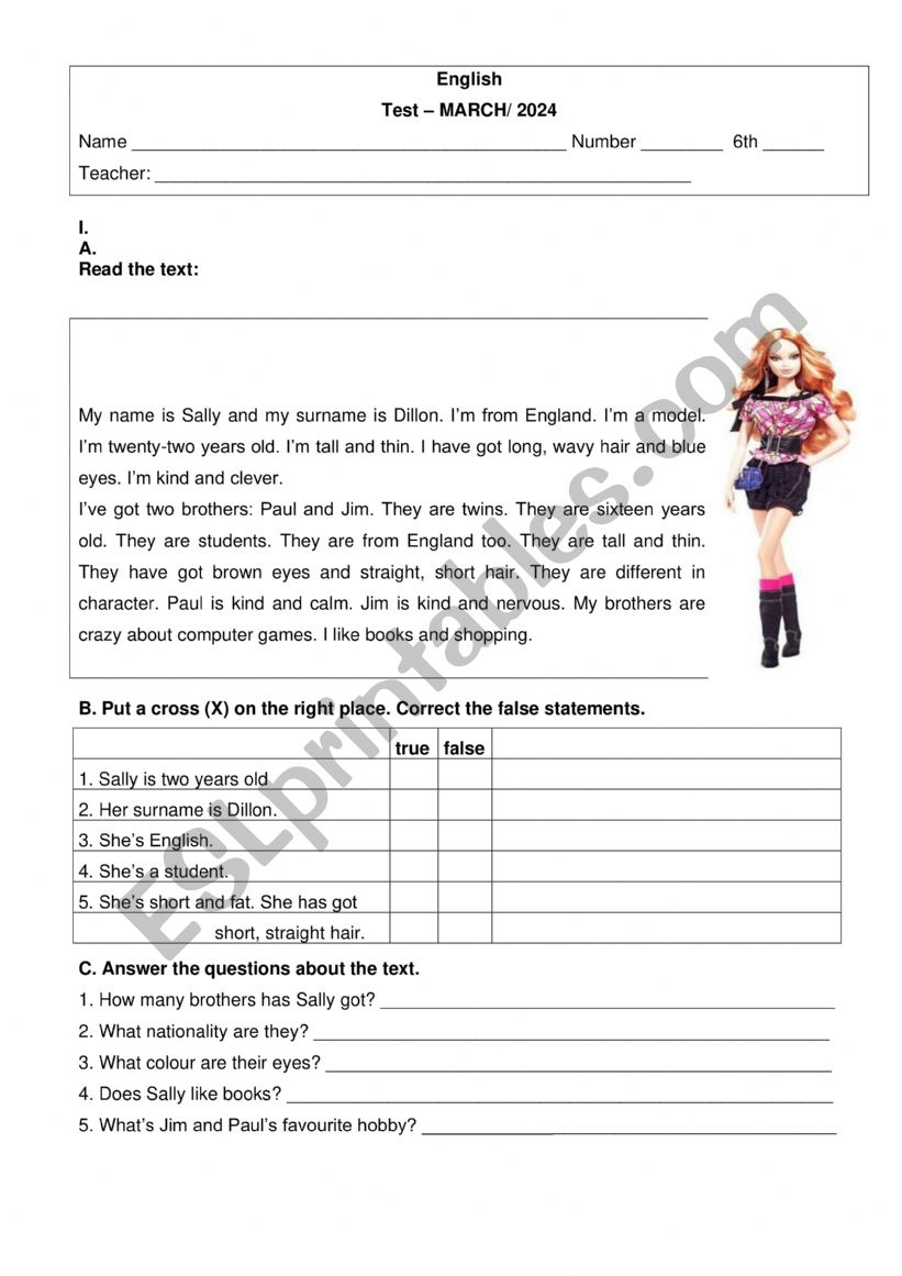 test-reading comprehension in numbers and nationalities