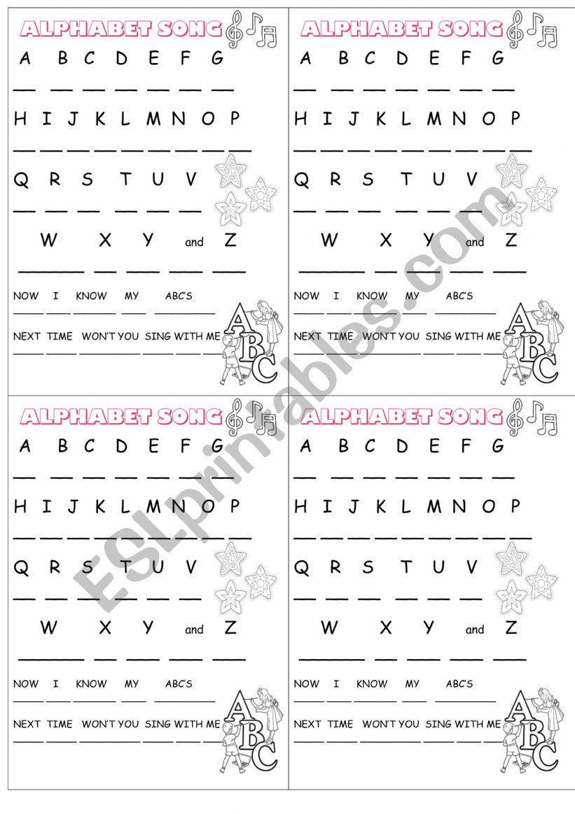 ABC SONG worksheet