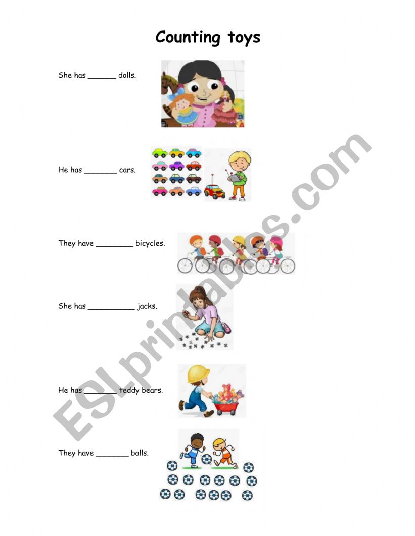 Counting Toys worksheet