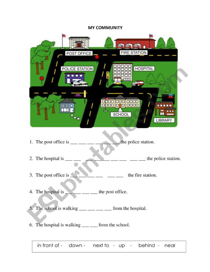 Community places and prepositions