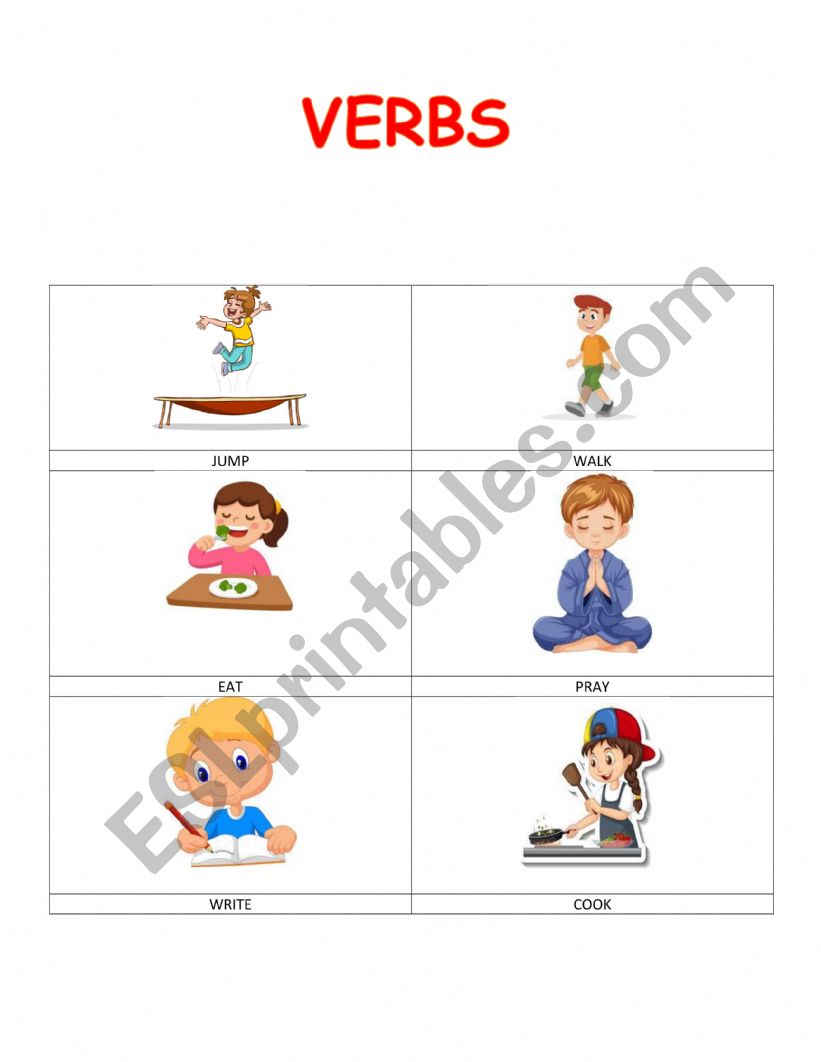 Verbs worksheet