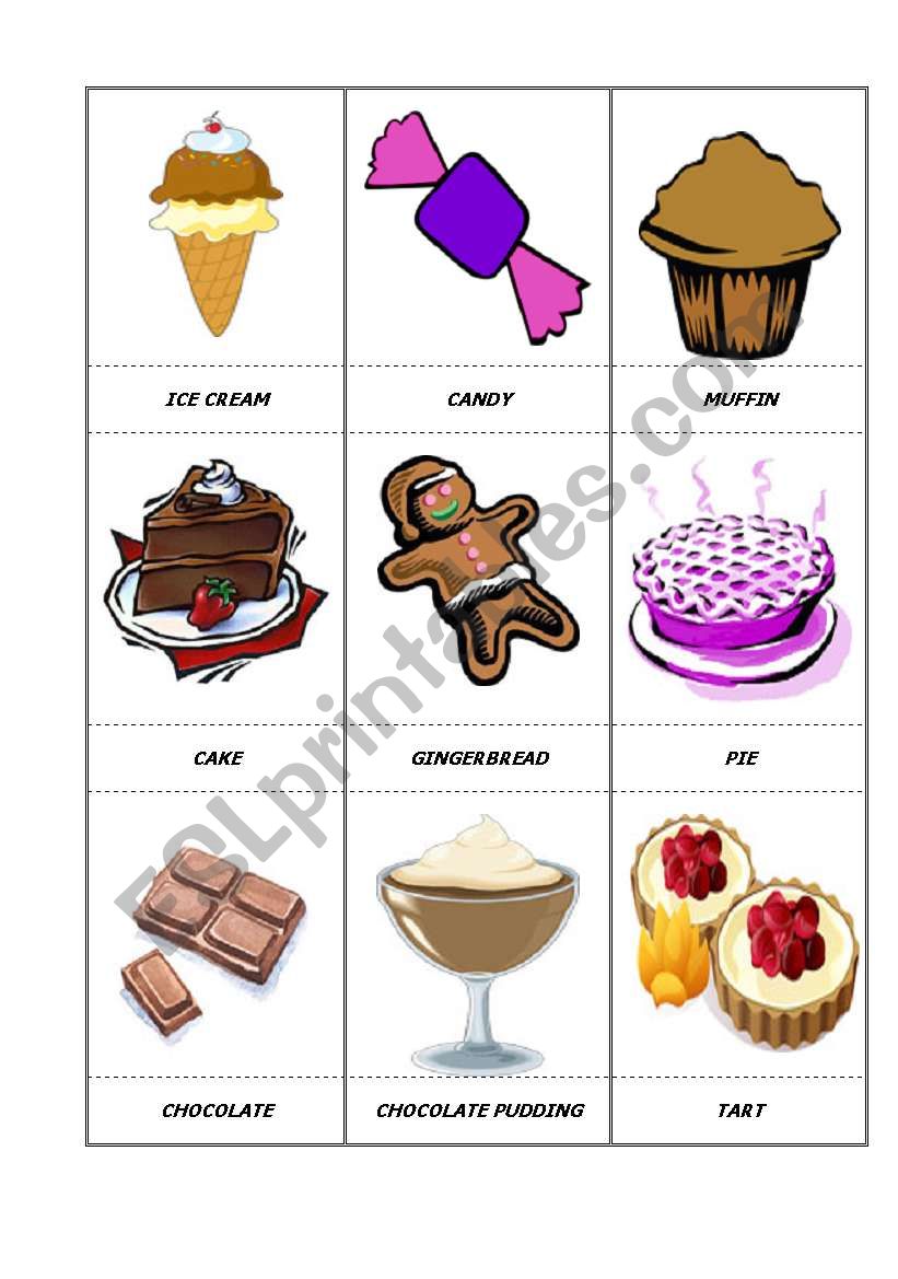 SWEET THINGS ESL Worksheet By Lidukas