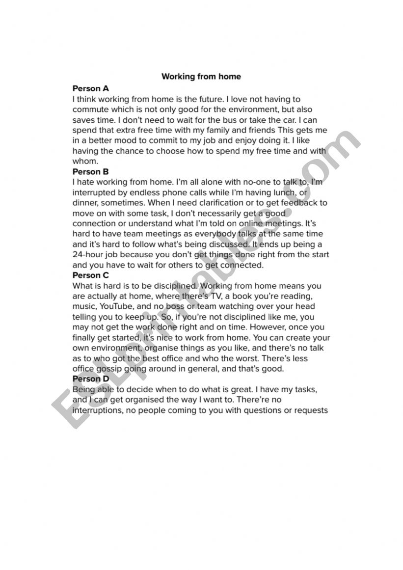 aptis reading  worksheet