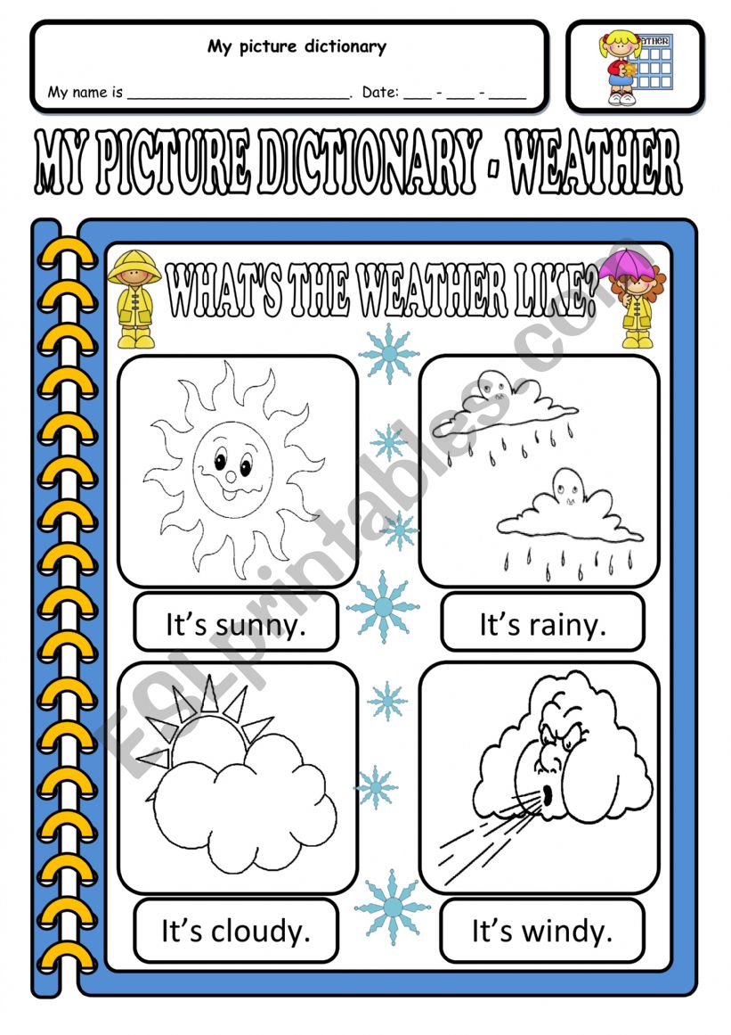 pictionary_weather worksheet