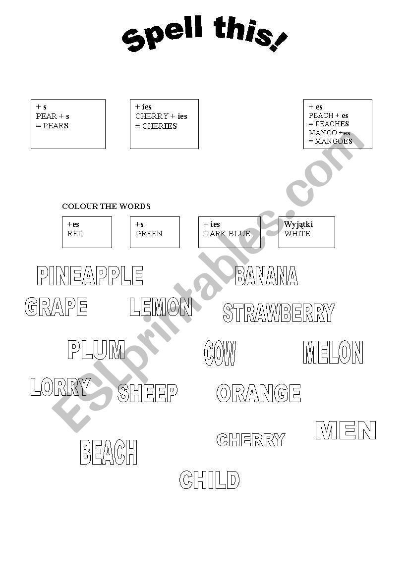 Spell this! worksheet