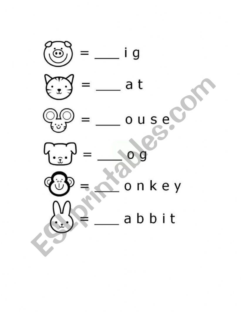 Animals reading quiz worksheet