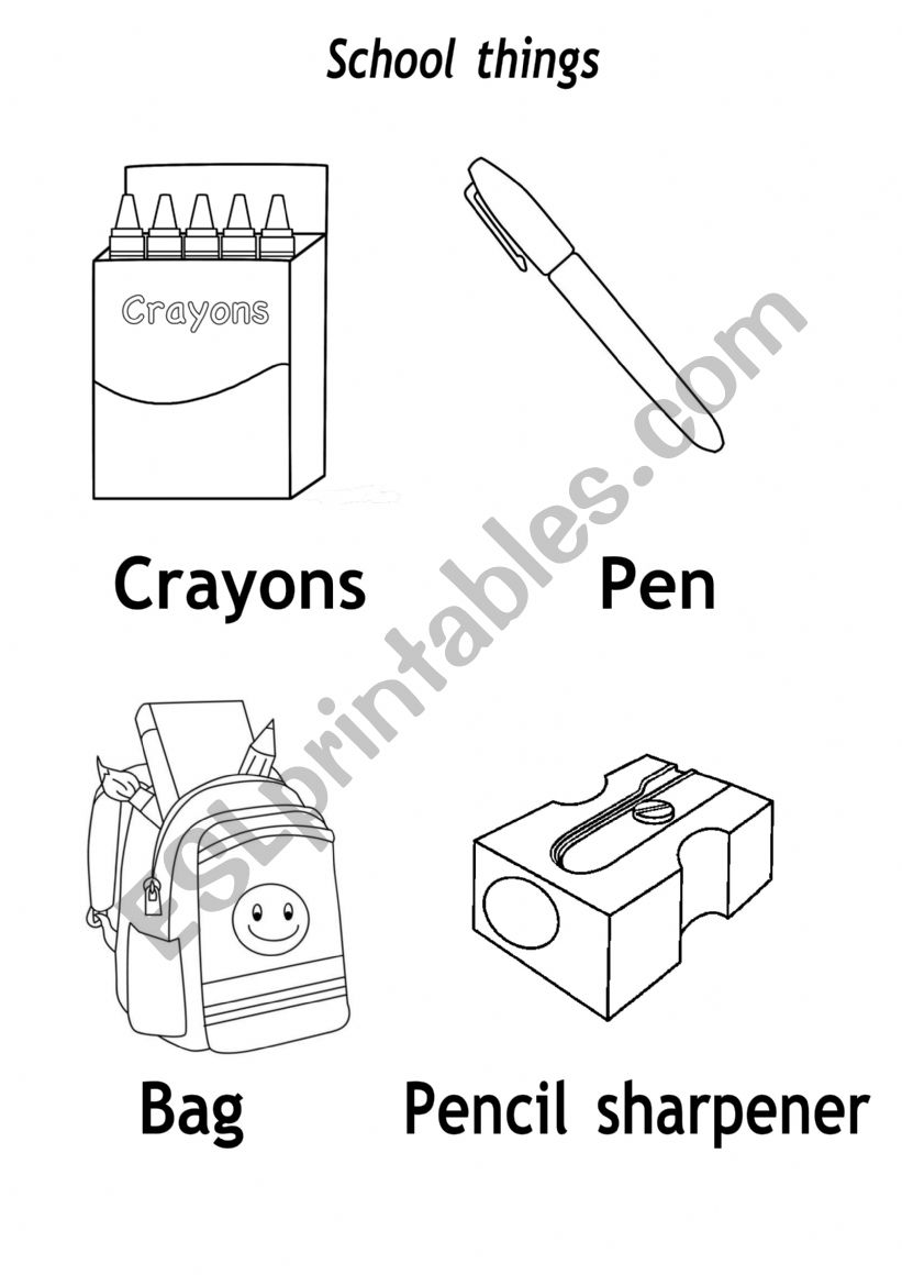 School things worksheet