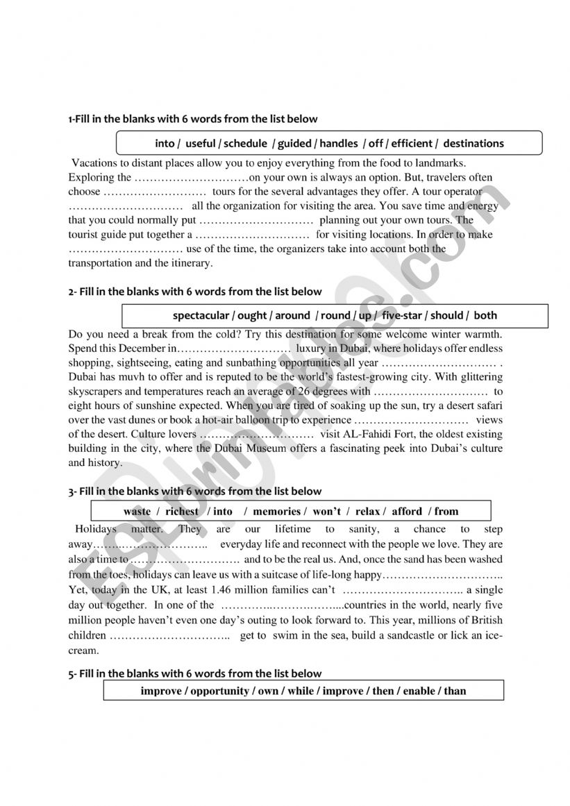 8th form module 4 worksheet