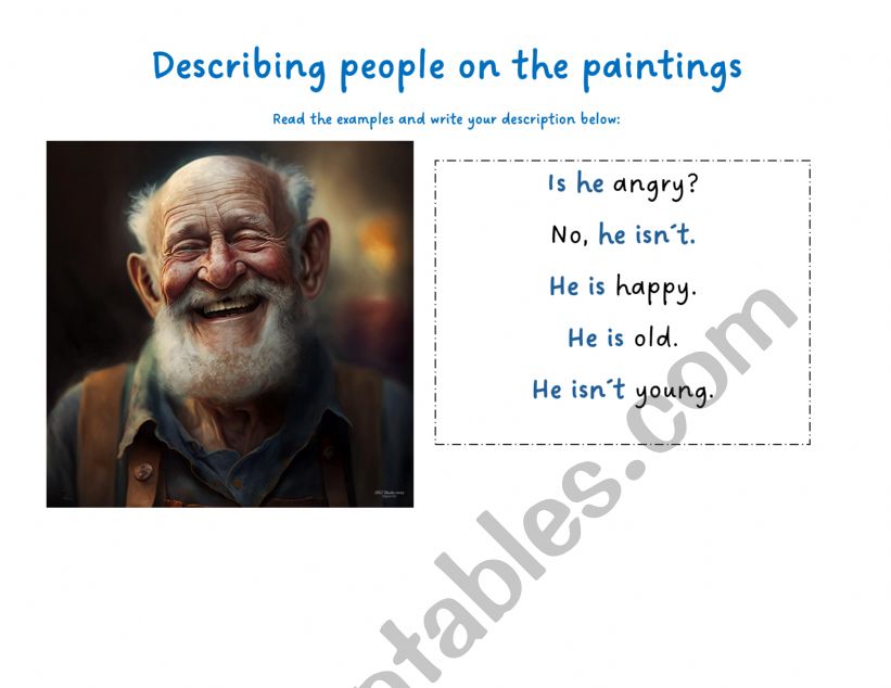 Describing people from paintings