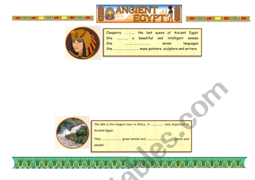 ANCIENT EGYPT worksheet