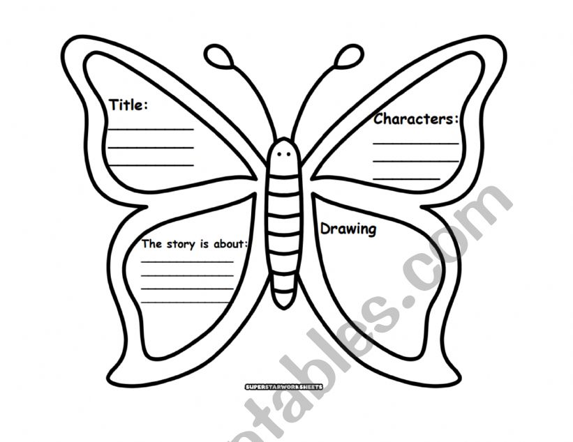 Butterfly book report worksheet