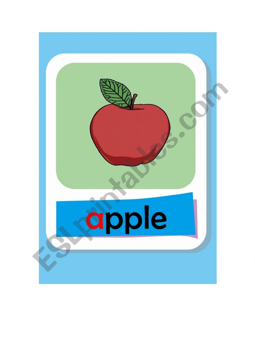 Food and bomb flashcards worksheet