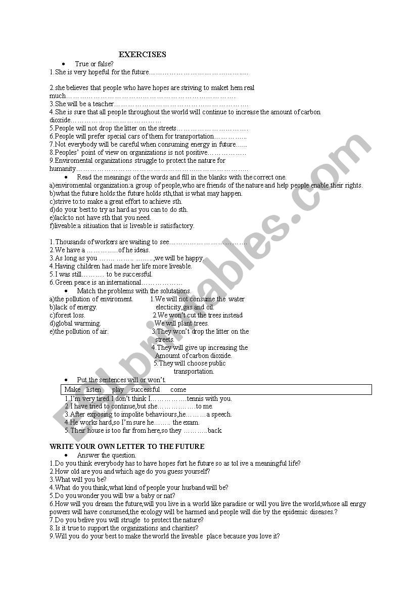 relative calauses worksheet