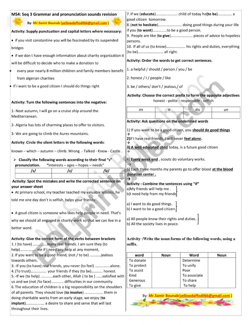 citizenship  worksheet