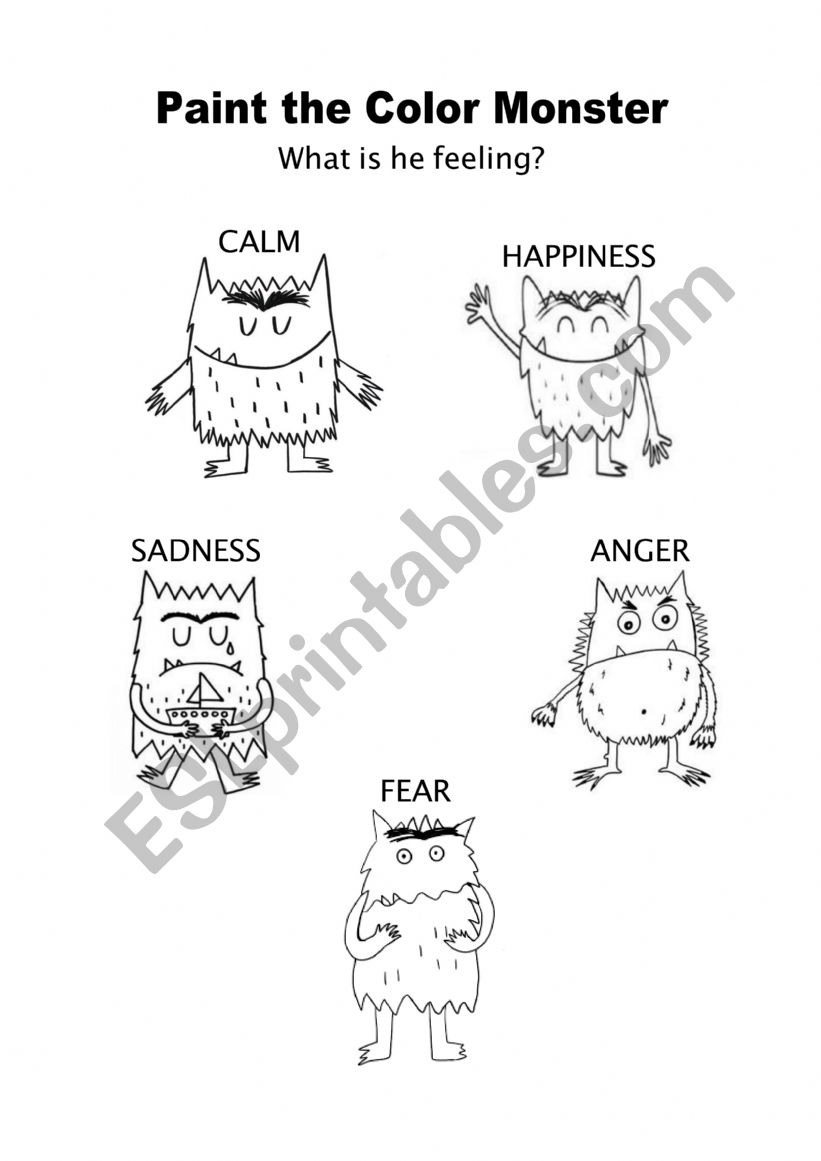 Color Monster worksheet