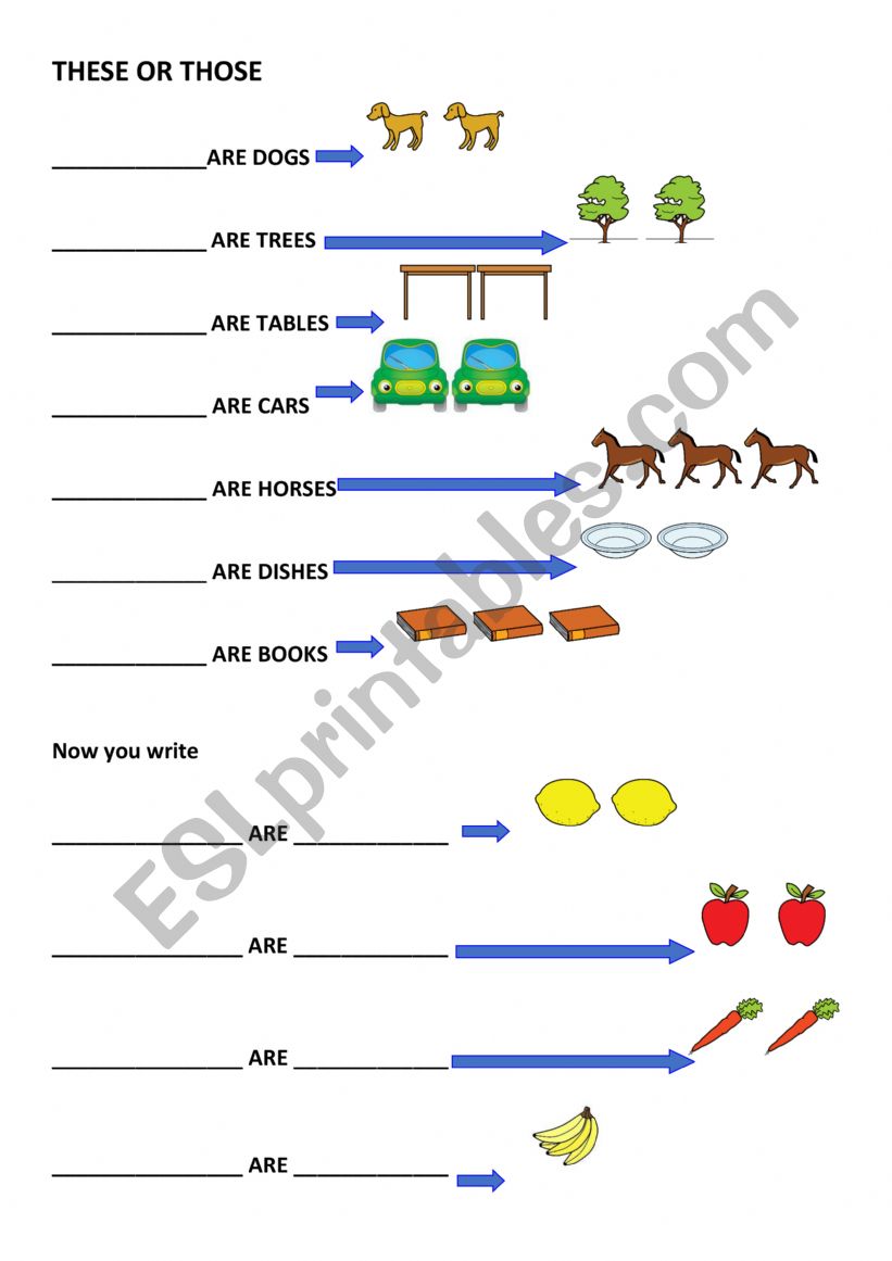 These or those worksheet