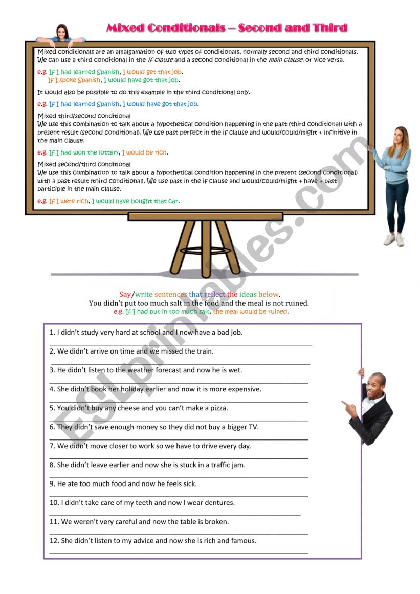 Mixed Condtionals worksheet