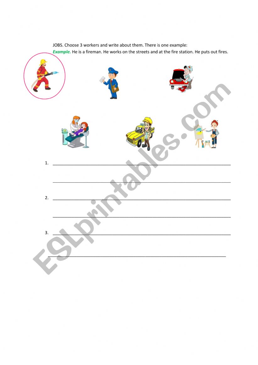 jobs worksheet