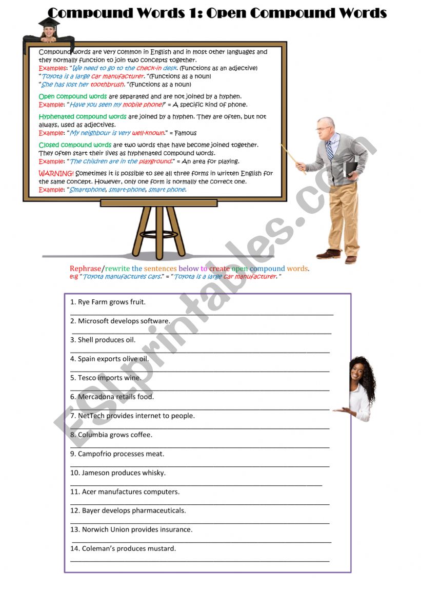 Compound Words 1: Open Compound Words