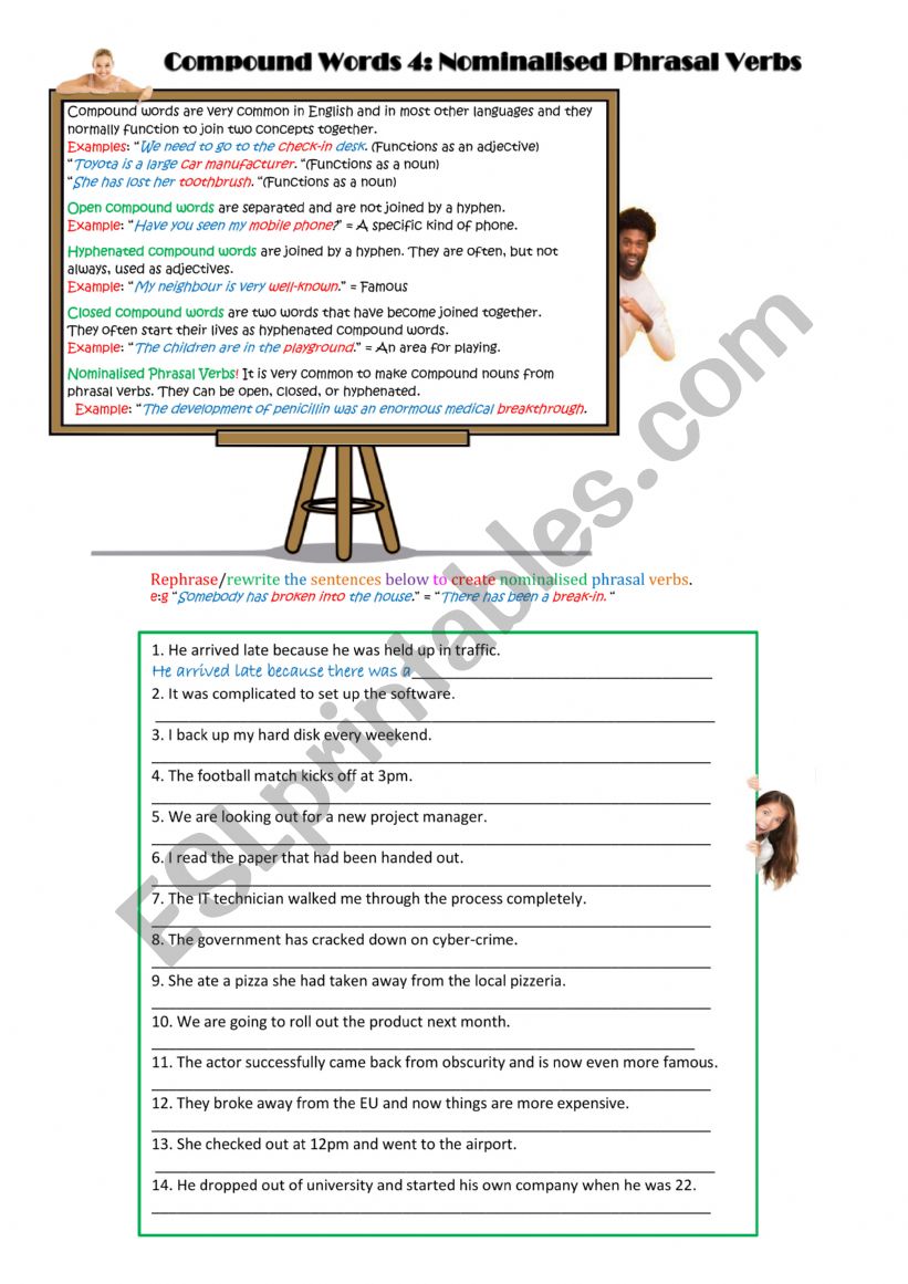 Compound Words 4: Nominalised Phrasal Verbs