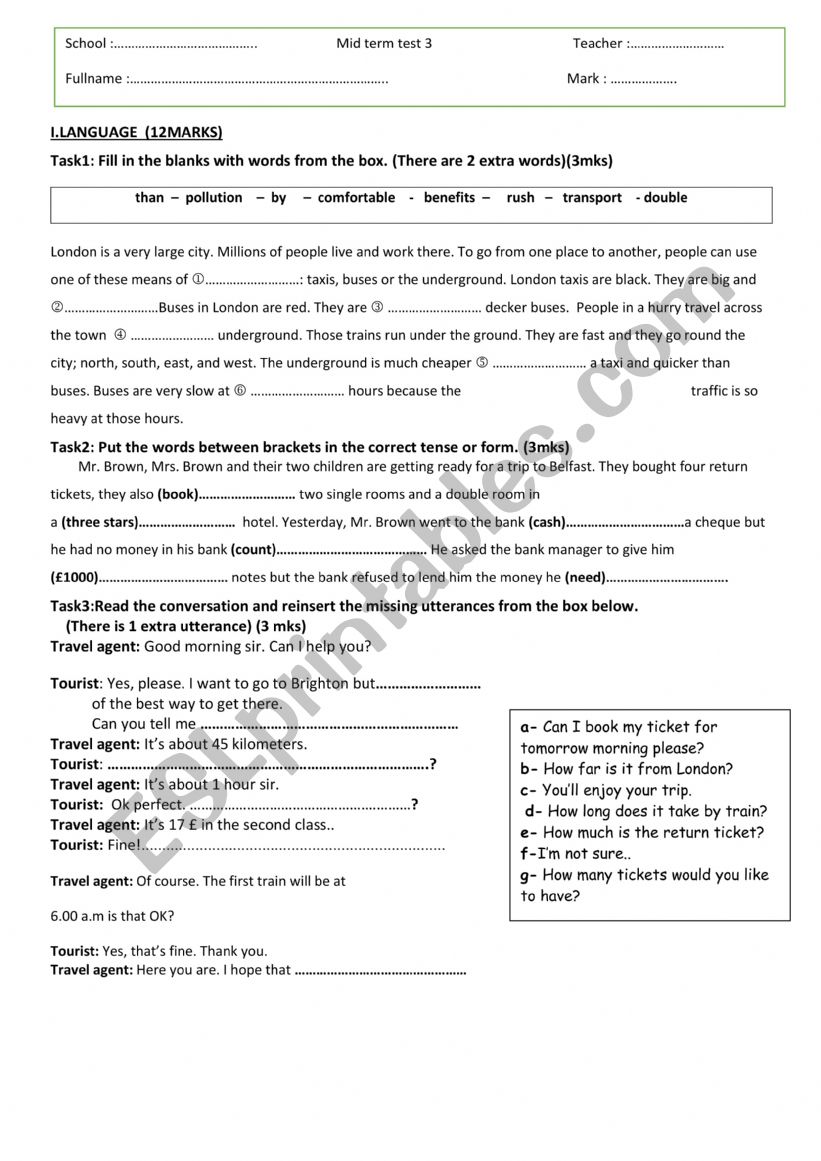mid term test 3 8 form worksheet