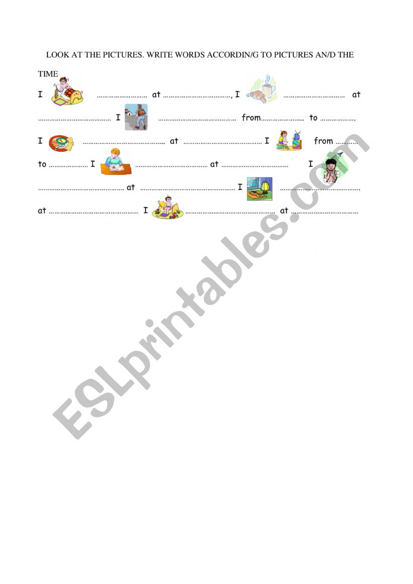 ROUTINE worksheet