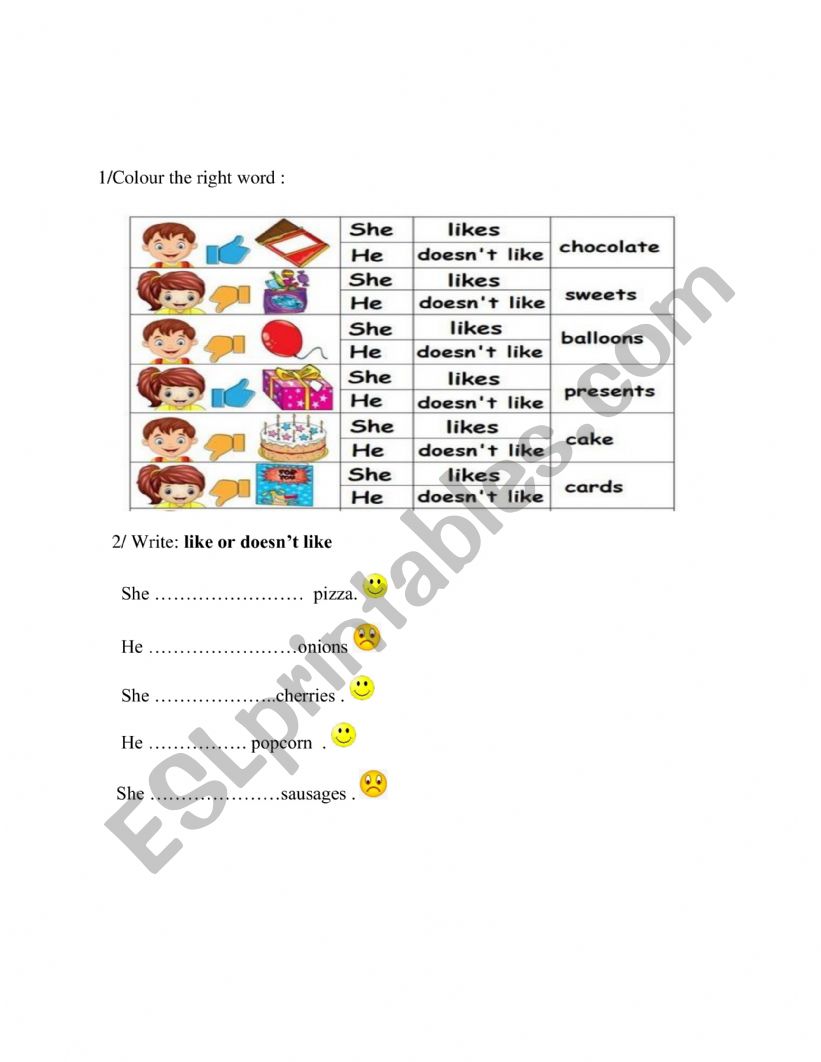 year 2 worksheet