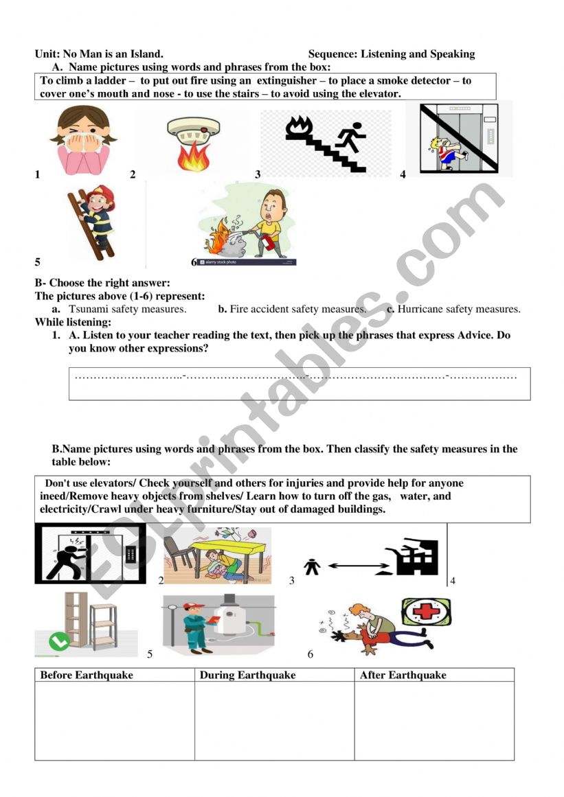 no man is an island worksheet