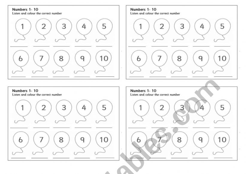 Colours  worksheet