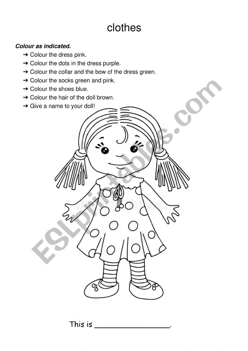 Clothes worksheet
