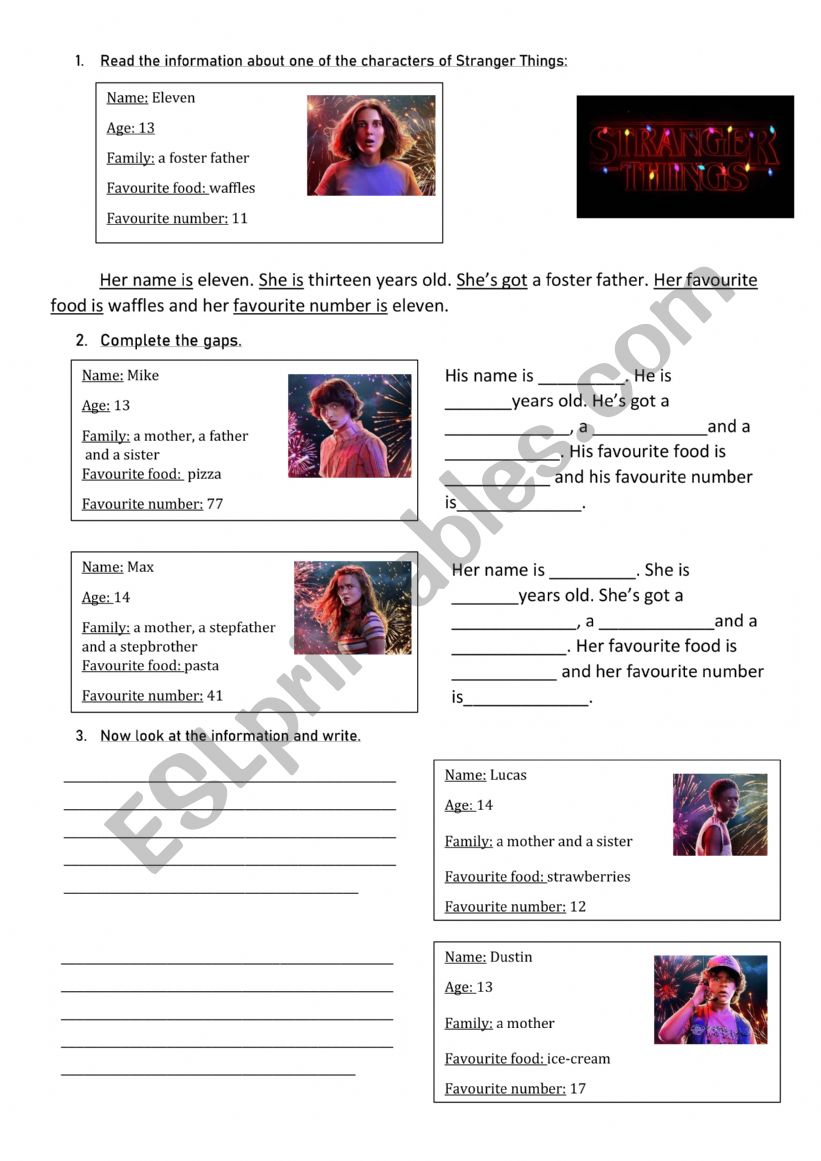 Personal information - stranger things
