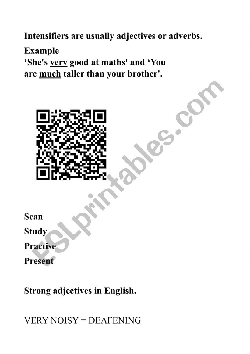 Adgectives worksheet