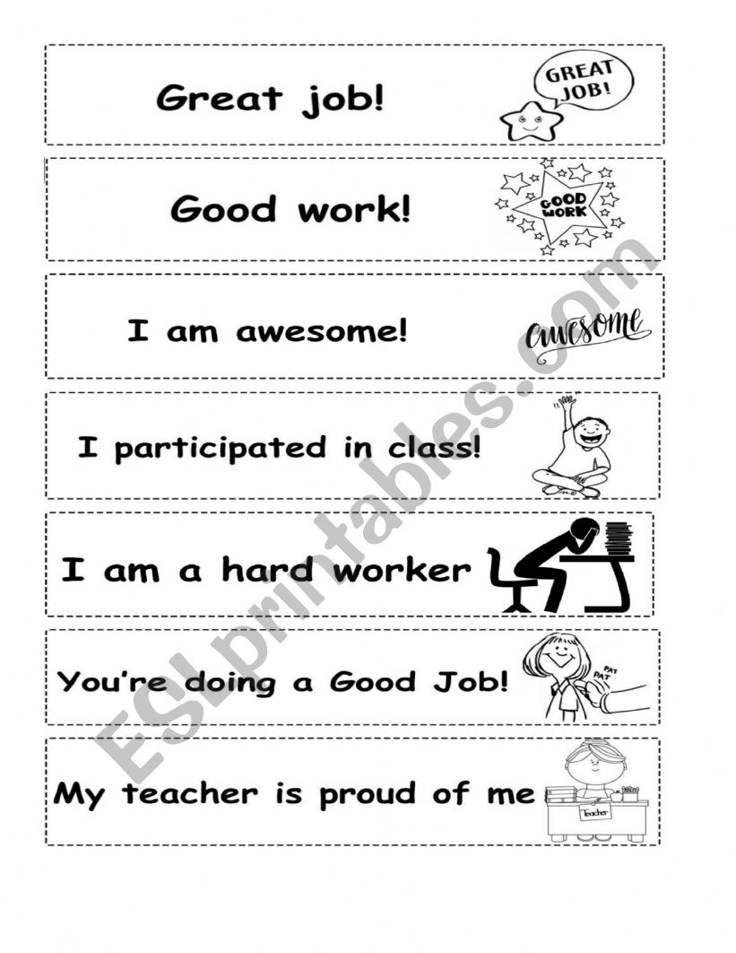 Motivating Bracelets worksheet